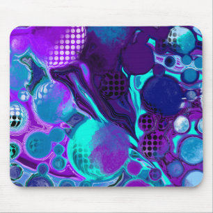Tapis De Souris Purple et Turquoise Abstrait peinture numérique po