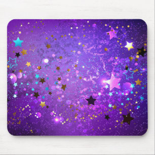 Tapis De Souris Purple foil background with Stars