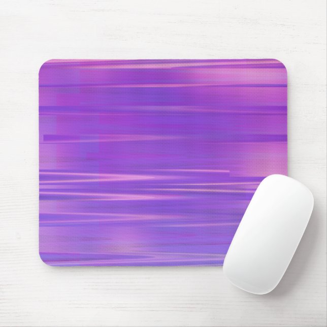Tapis De Souris Purple Glitch Art Vaporwave Aesthetic Horizontal (Avec souris)