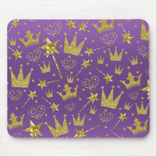Tapis De Souris Purple & Gold Parties scintillant Girls Princess G