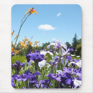 Tapis De Souris Purple Irises et Sky Mousepad