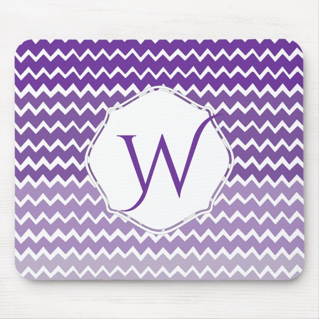 Tapis De Souris Purple Ombre Chevron Souris Personnalisé Pad (Devant)