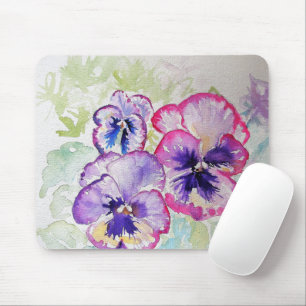 Tapis De Souris Purple Pansy Floral fleurs Ordinateur Souris Mat P
