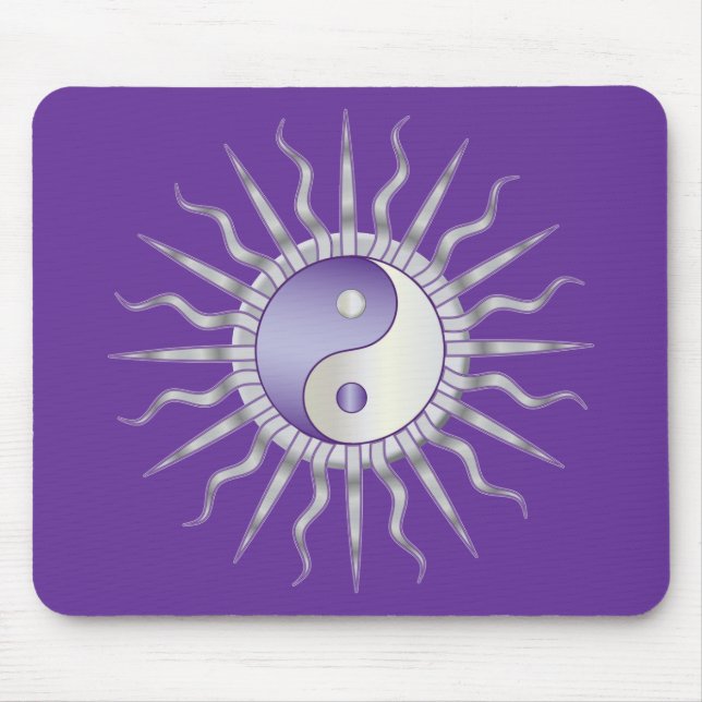 Tapis De Souris Purple Starburst Yin Yang (Devant)
