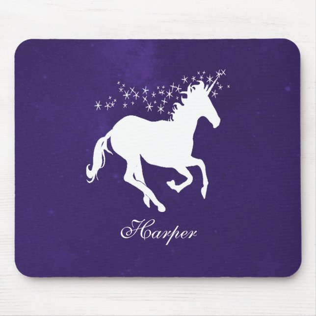 Tapis De Souris Purple Unicorn Personalized Mouse Pad (Devant)