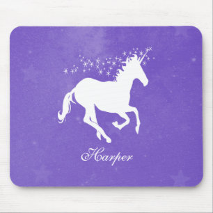 Tapis De Souris Purple Unicorne Personnalisé Pad Souris