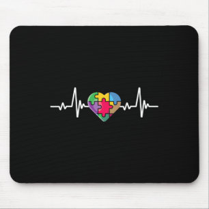 Tapis De Souris Puzzle cardiaque Sensibilisation sur l'autisme aut