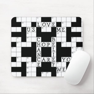Tapis De Souris Puzzle de mots croisés d'amour