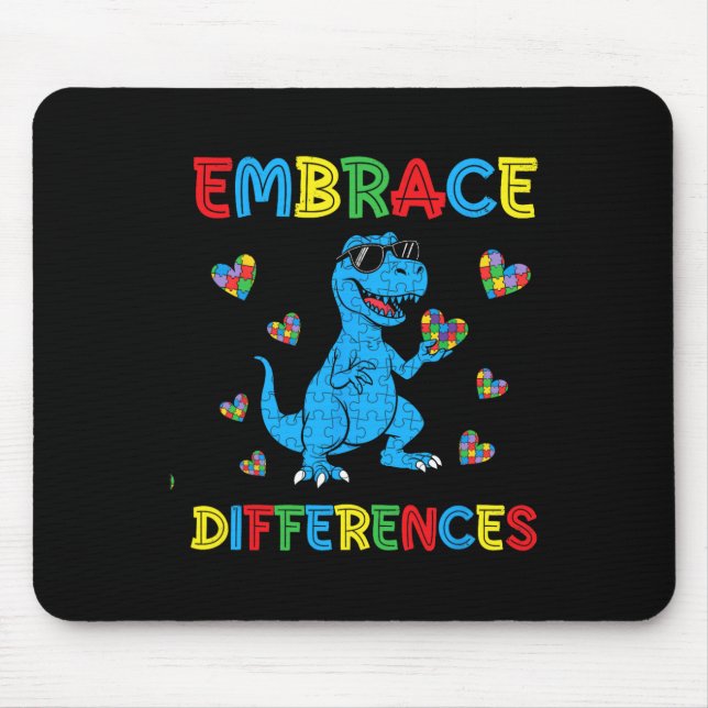 Tapis De Souris Puzzle Dinosaure T-Rex Accepter les Différences Au (Devant)