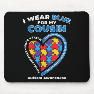 Tapis De Souris Puzzle Porter Bleu Pour Mon Cousin Sensibilisation