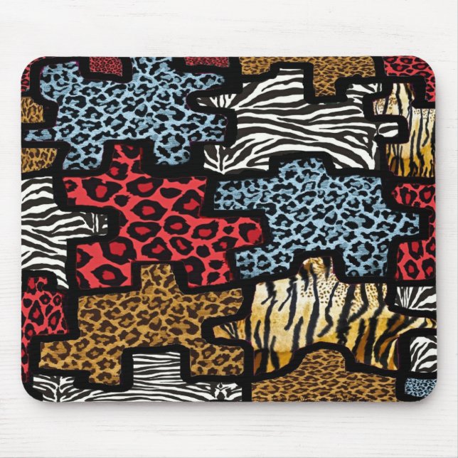 Tapis De Souris Puzzle Rockabilly Impression Animale RAB (Devant)