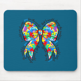 Tapis De Souris Puzzle Ruban Coquette Autisme Sensibilisation à l'