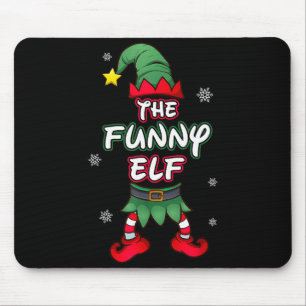 Tapis De Souris Pyjama de Noël drôle d'elfe pour famille assorti G