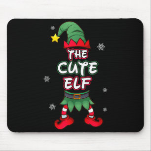 Tapis De Souris Pyjama de Noël Elfe Mignon Pjs Famille Corresponda