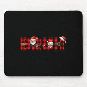 Tapis De Souris Pyjama garçons motif carreaux buffle rouge Bruh No