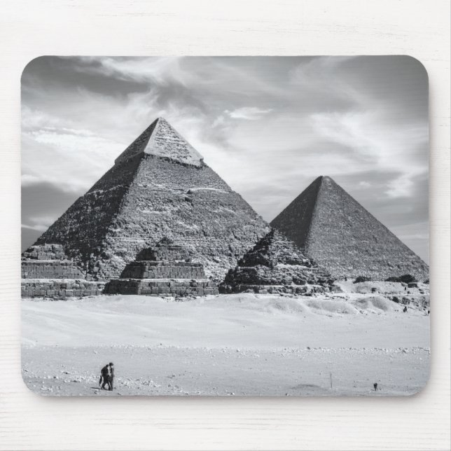 Tapis De Souris Pyramides noires et blanches (Devant)