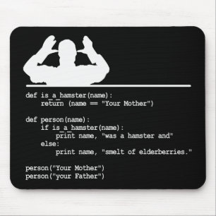 Tapis De Souris Python Code-Votre mère était un hamster