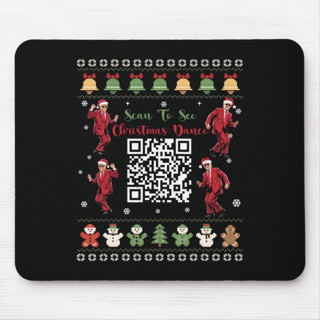 Tapis De Souris Qr Trump Dance Code Président Dance Code Noël (Devant)