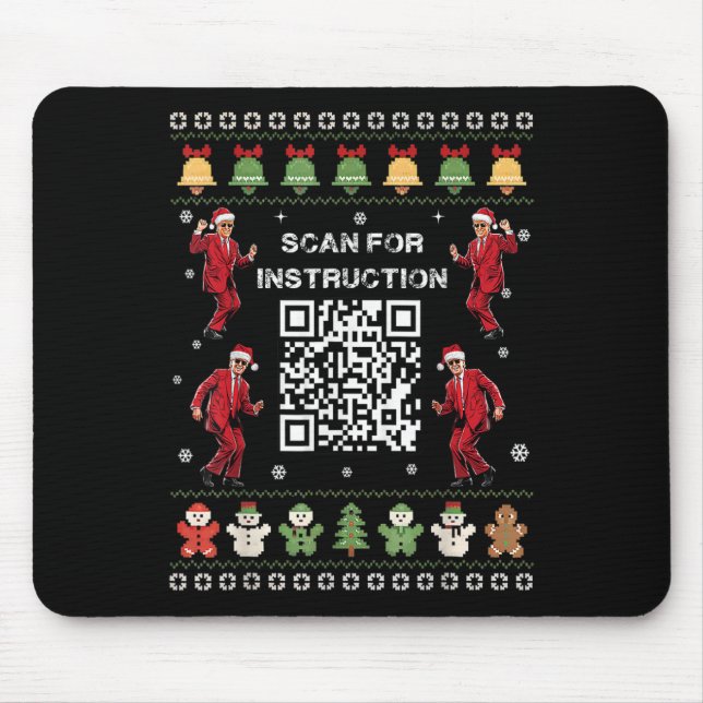 Tapis De Souris Qr Trump Dance Code President Scan For Instruction (Devant)