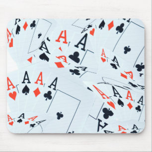 Tapis De Souris Quad Aces Poker Cartes Motif,