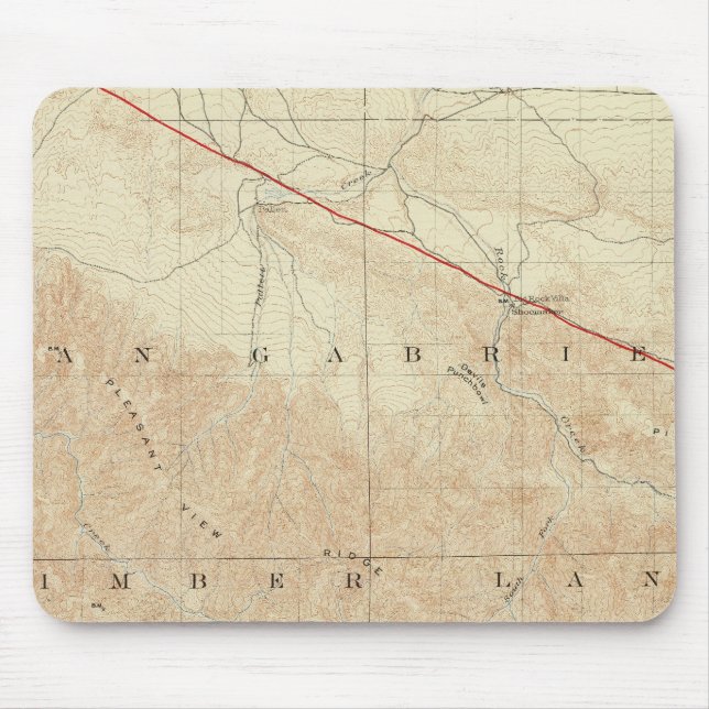 Tapis De Souris Quadrangle de Rock Creek montrant le Rift San Andr (Devant)