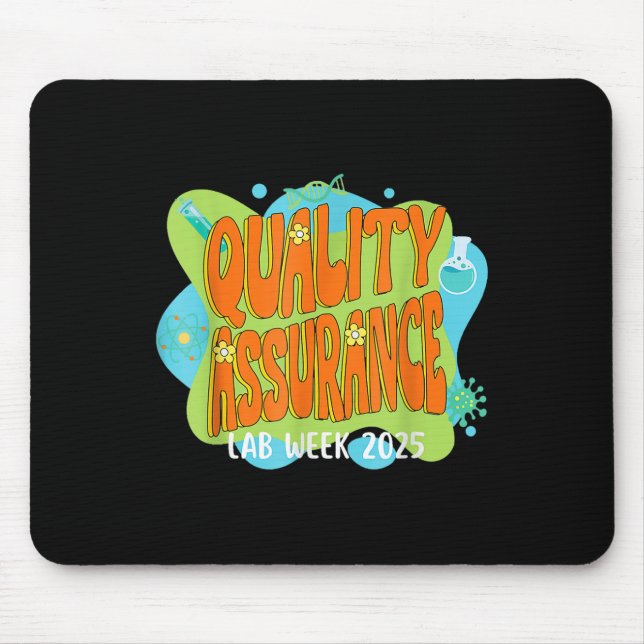 Tapis De Souris Qualité Urance Lab Scientist Retro Lab Week Run 20 (Devant)