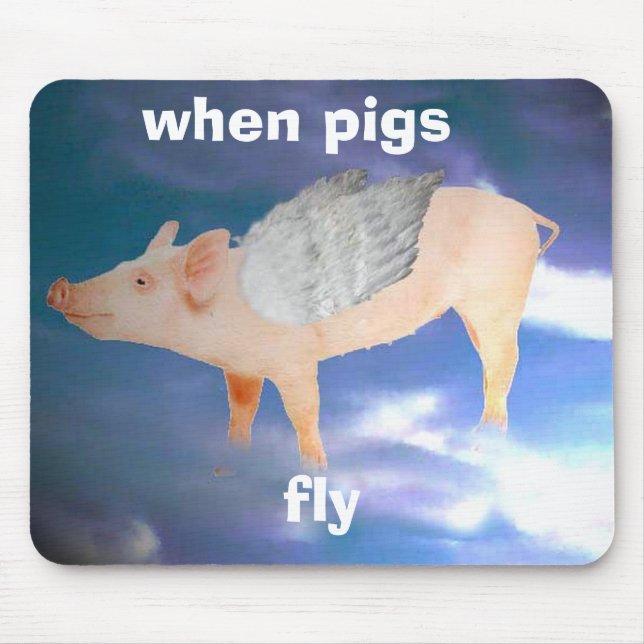 Tapis De Souris Quand les porcs pilotent le mousepad (Devant)