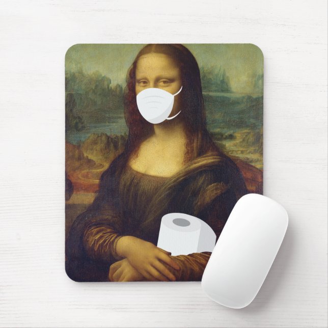 Tapis De Souris Quarantine Mona Lisa (Avec souris)