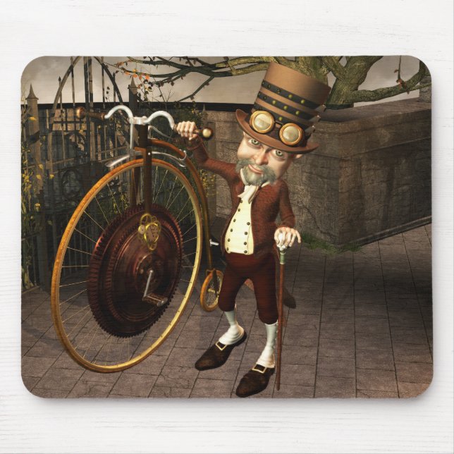 Tapis De Souris Quart de penny Steampunk de penny (Devant)