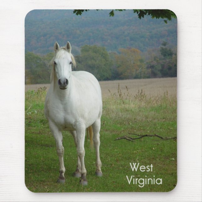 Tapis De Souris Quartier blanc Cheval Mousepad (Devant)