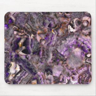 Tapis De Souris Quartz d'Améthyste violet Abstrait, granit violet