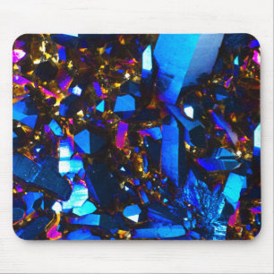 Tapis De Souris Quartz titanique de bleu de cobalt