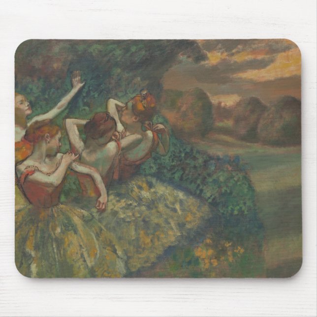 Tapis De Souris Quatre Danseuses d'Edgar Degas, Ballet Fine Art (Devant)