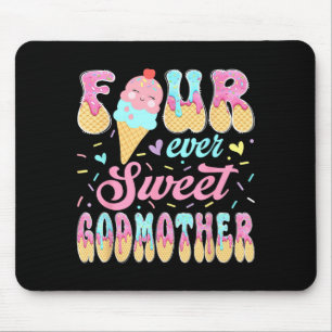 Tapis De Souris Quatre douce marraine 4ème anniversaire fille glac