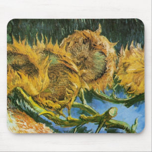 Tapis De Souris Quatre tournesols coupés par Vincent van Gogh