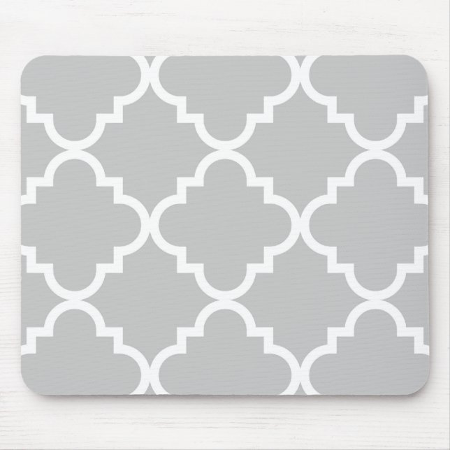 Tapis De Souris Quatrefoil Mousepad - gris (Devant)