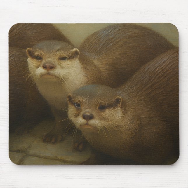 Tapis De Souris Quatuor Otter - Art de la faune (Devant)