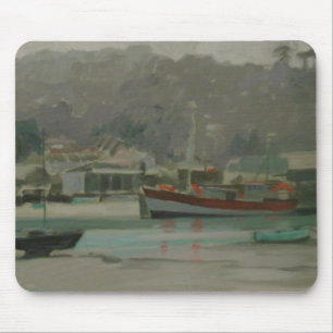 Tapis De Souris Quay du pêcheur gris de jour