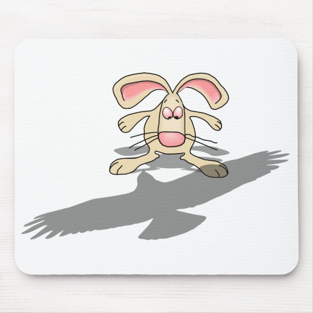 Tapis De Souris Que... ? Caricature de lapin Mousepad (Devant)