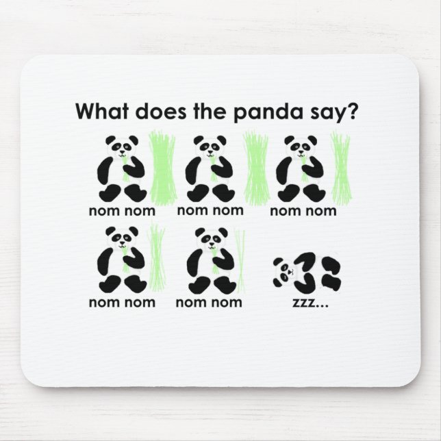Tapis De Souris Que le panda fait-il disent-ils ? (Devant)