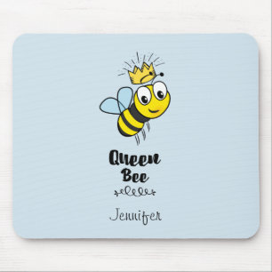 Tapis De Souris Queen Bee mignonne Bumble Bee avec couronne Person