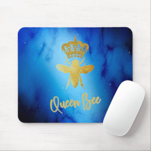 Tapis De Souris QuEEN BEE Souris moderne Pad Gold & Blue best-sell
