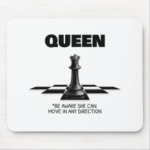 Tapis De Souris Queen Chess Sachez Qu'Elle Peut Se Déplacer Dans N