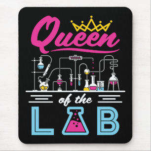 Tapis De Souris Queen of the Lab Scientist Chemist Women
