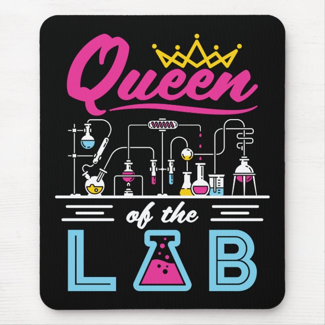 Tapis De Souris Queen of the Lab Scientist Chemist Women (Devant)