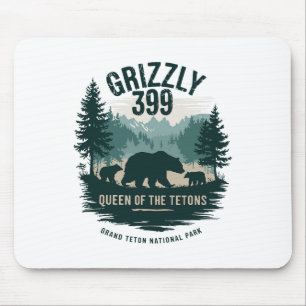 Tapis De Souris Queen Of The Tetons Grizzly 9 Bear Lovers National