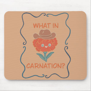 Tapis De Souris Quelle Œillet Drôle de Cow-boy Fleur