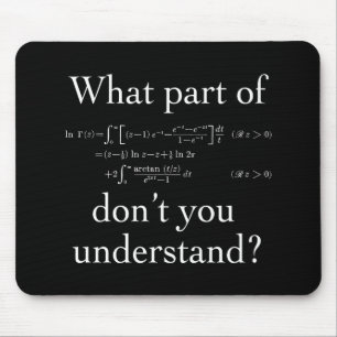 Tapis De Souris Quelle partie de... Blanc sur foncé