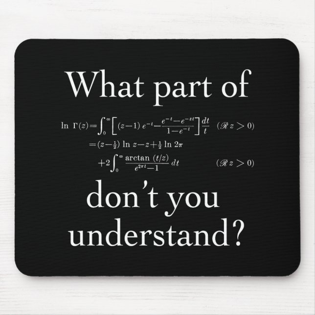 Tapis De Souris Quelle partie de... Blanc sur foncé (Devant)