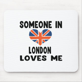 Tapis De Souris Quelqu'Un À Londres M'Aime Angleterre Drapeau Brit